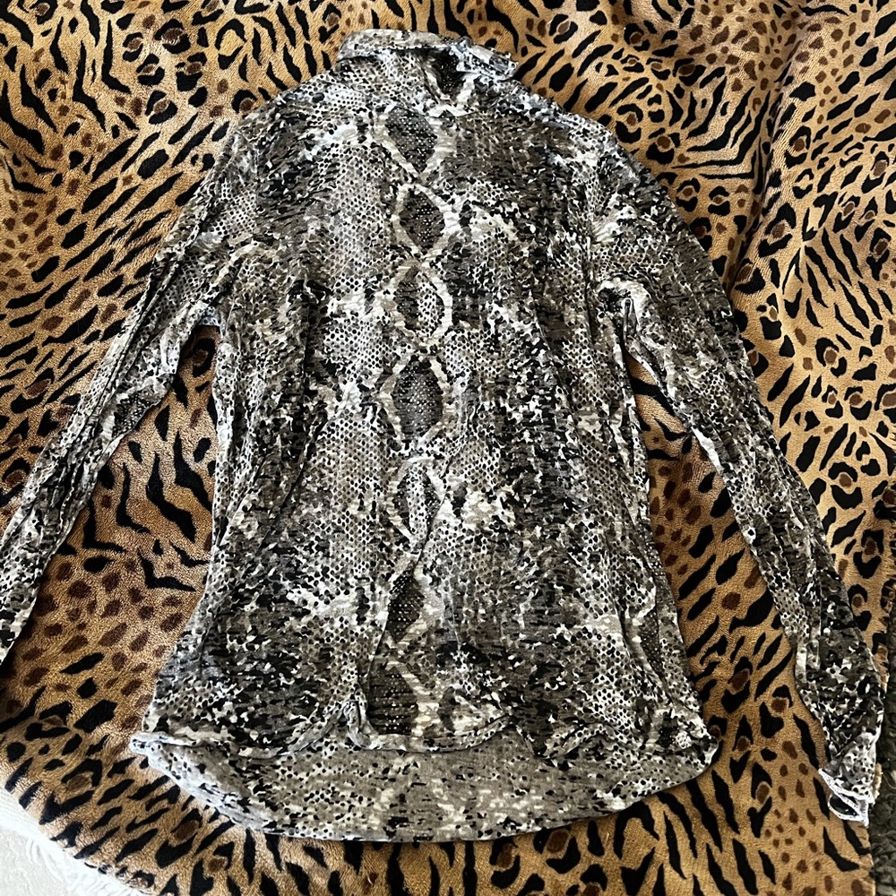LNA snakeskin turtleneck. Light weight and fitted.